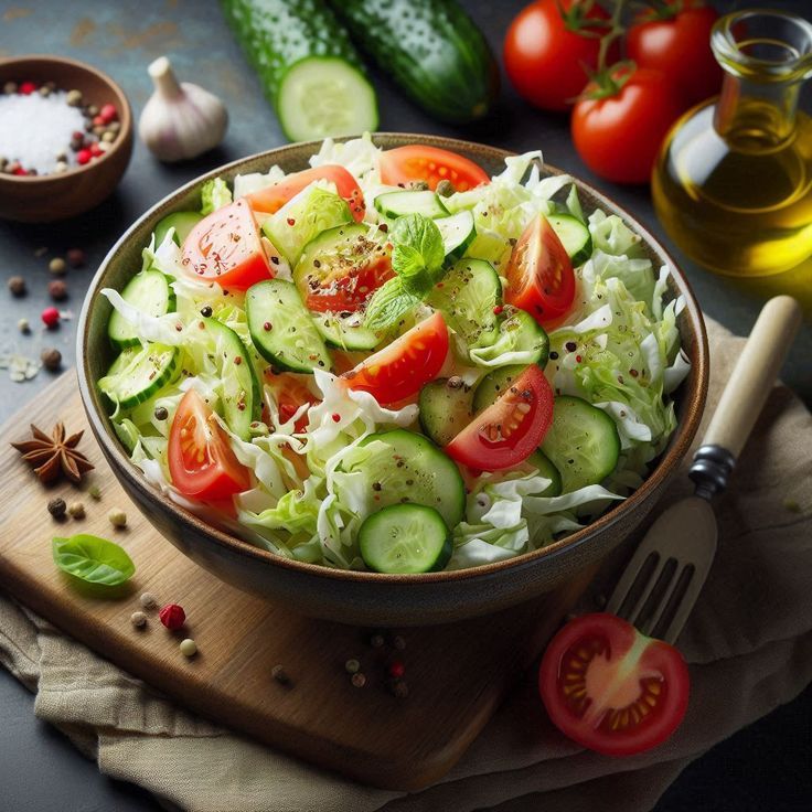 Stylised plate with varied food shapes in green palette